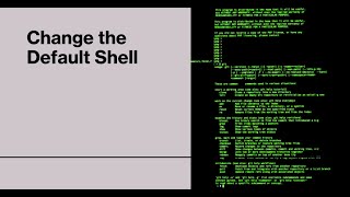 Change the default shell | Learn Linux