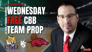 College Basketball Prop Bets Today - Best CBB Team Props - LSU vs Arkansas, 2/12/25, CBB Free Picks