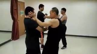 28062016 詠春過手擸手肘封拳打標指連擊技巧訓練(Wing Tsun Sparring Lap Sau Block Hand with Punch \u0026 Biu Chi Training)