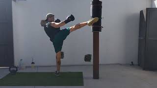 Kickboxing Combos & Kettlebell Conditioning Home Workout