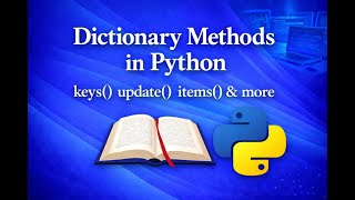 dictionary methods in python | dictionary functions | update(), keys() pop() method