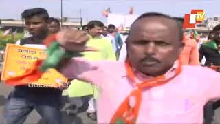 Archana Nag Case | BJP workers hit Bhubaneswar streets against BJD govt