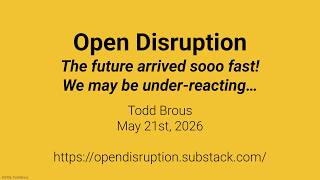 Office Hours - The future arrived sooo fast! We may be under-reacting…