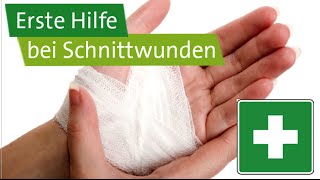 Erste Hilfe bei Schnittwunden