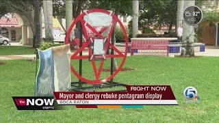 Mayor and clergy rebuke pentagram display