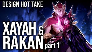 Xayah and Rakan are thematically pretty spicy (part 1) || design hot take #shorts