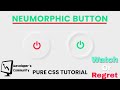 Neumorphism UI Button | Pure CSS Tutorial
