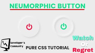 Neumorphism UI Button | Pure CSS Tutorial