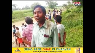 Footage of Morigaon showing an incident of lady gone missing in water, rescue operations are onway