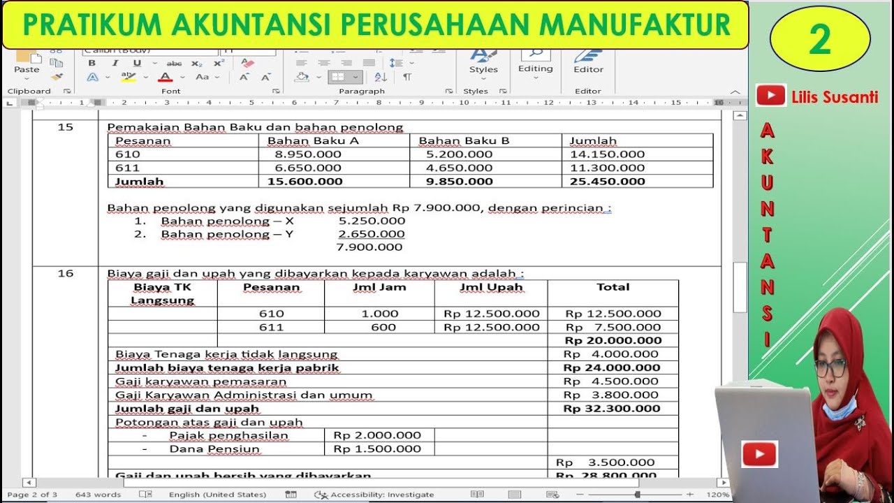 Cara Membuat Jurnal Umum Untuk Mencatat Pemakaian Bahan Baku Dan Bahan ...