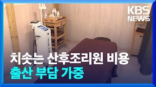 치솟는 산후조리원 비용…“4년 만에 160만 원 인상” / KBS  2024.04.12.