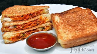 Quick Bread Sandwich Recipe/ Masala Bread Toast/ Bread Recipes