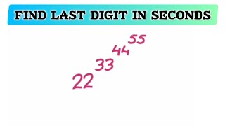 Learn To Find Last Digit Quickly | Power Tower Problem