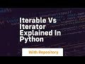 Iterable vs iterator explained in python