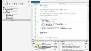 Visual Studio Tutorial Debugging Functions