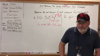 3.2.4 Polynomial Functions – End Behavior; The Leading Coefficient Test (Examples)