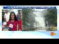 குற்றால அருவிகளில் குளிக்க தடை bathing tourists disappointment courtallam falls sun news