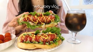 ENG SUB) korea vlog🌭 Making New York hot dogs, Greek yogurt, Cooking curry | Living Alone Diaries