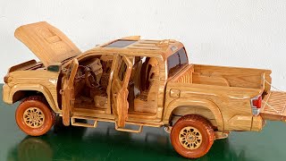 Wood Carving - Tacoma Toyota unique beauty through creative hands of carpenter - Woodworking Art