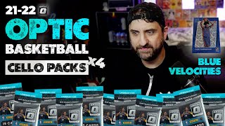 21-22 Optic Basketball Cello Packs! Blue Velocities! Are these better than Prizm hangers? 🤔👀🔥