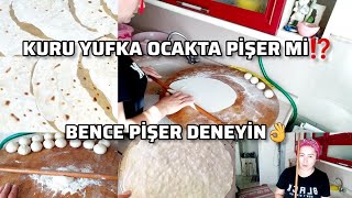 KIŞLIK KURU YUFKA OCAK DA NASIL YAPILIR⁉️DENEDİM OLDU👌HEM YEMEK HEM YUFKA BİR ARADA ✔