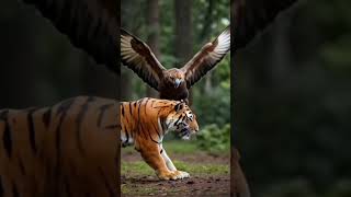 Tiger attack eagle tiger vs eagle animal lover #shorts