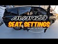 Avanza 2024 Seat Setting/Configuration | Sofa mode and more