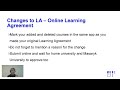 learning agreement online seminar