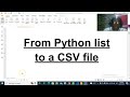How To Create CSV File From Python Lists