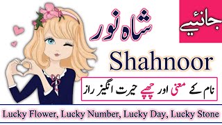 Shahnoor Name Meaning in urdu Shahnoor Naam ka Matlab kya hota hai