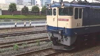 東海道線関西圏の貨物列車　5087レ　　　高速貨物B　北旭川ター百済タ　(活転)