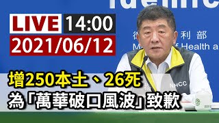 【完整公開】LIVE 今增250本土、26死｜陳時中為「萬華破口風波」致歉