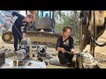 TIMELAPSE: Genius girl Repair komatsu PC200-6 excavator and restore many types of motorbike engines