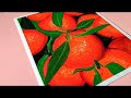 orange fruit painting | orange fruit art | orange fruit acrylic painting | Hyperphysical Artist