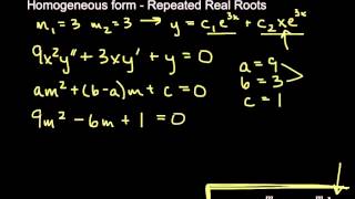 Cauchy-Euler Differential Equations (2nd Order)
