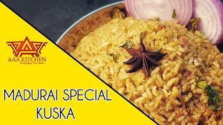 🟢 Madurai Special Kuska | Seeraga Samba Kuska| Kuska in pressure cooker | Plain Briyani| AAA KITCHEN