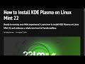 How to Install KDE Plasma on Linux Mint 22