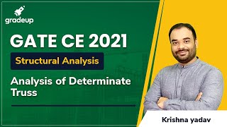 Analysis of Determinate Truss | Structural Analysis | GATE CIVIL Engineering 2021 | Krishna Sir