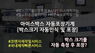 국내제작 아이스박스테이핑기 자동박스포장 스티로폼박스 사이드테이핑기