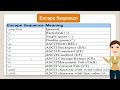 Escape sequence in Python