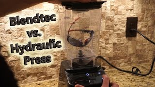 Blendtec Will it Blend? Blends Sunglasses then Crushed by Hydraulic Press