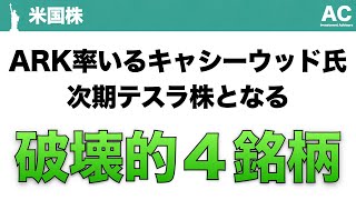 【米国株】ARK率いるキャシーウッド氏 次期テスラ株となる 破壊的4銘柄