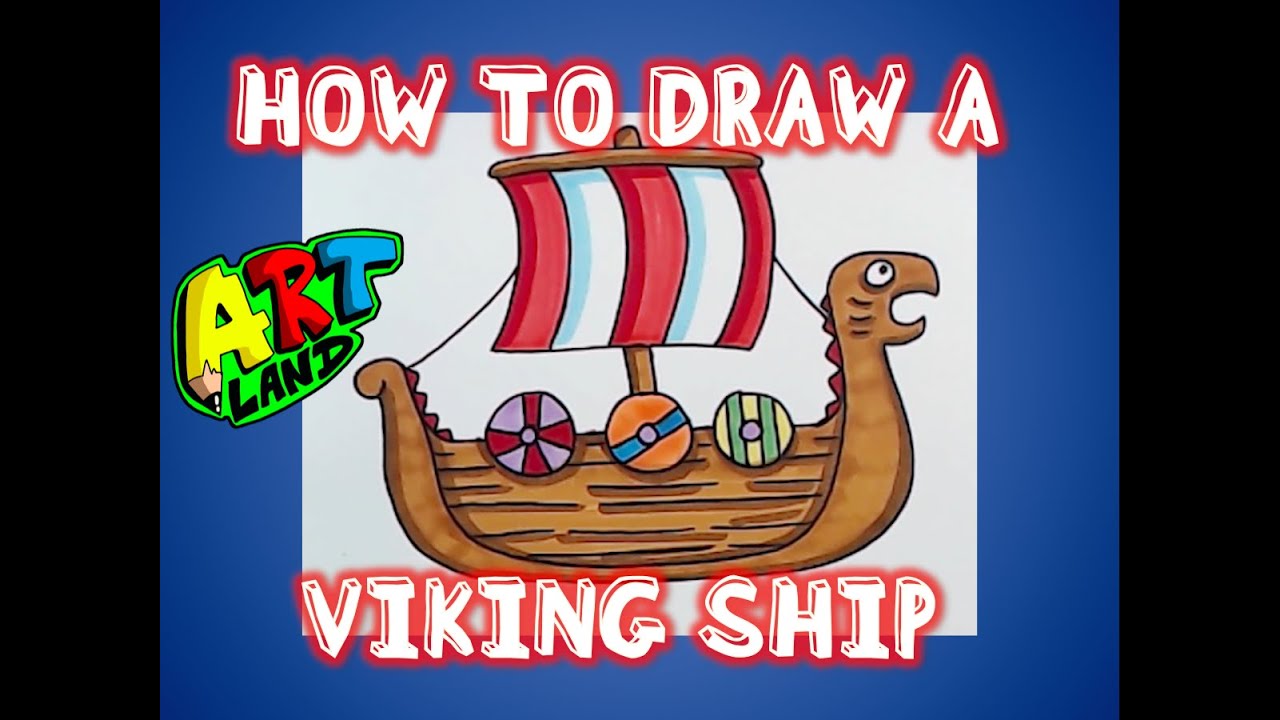 How To Draw A Viking Ship Youtube