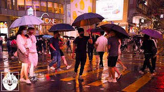 Rainy Night Walk in Tsim Sha Tsui, Hong Kong [4K HDR Ambient Walking Tour]