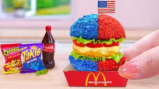 American Burger Cooking Challenge 🍔 Yummy Miniature Cheetos Chicken Burger 🛎️ Ti