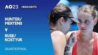 Hunter/Mertens v Ruse/Kostyuk Highlights | Australian Open 2023 Quarterfinal