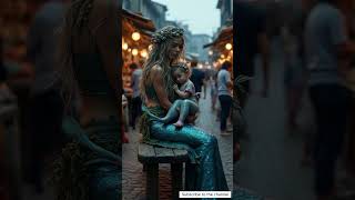 Hidden in Plain Sight: A Mermaid and Her Child in the Human World #viralvideo #littlemermaid #cute