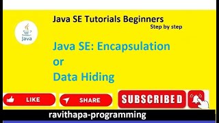 Java SE: Encapsulation or Data Hiding