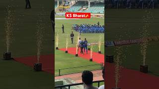 Indian cricketer KS Bharat mass entry at ANdhra premier league season2 inauguration🏏#cricket #india