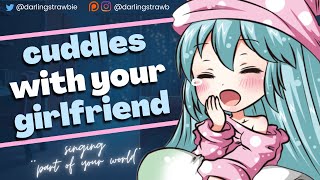 cuddles with your girlfriend 🌧🌙💙 ASMR (F4A) [soft spoken] [singing] [shy] [comfort] [rain noises]